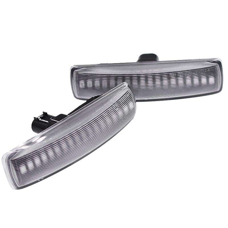 2Pcs Silver Lens Amber LED Turn Signal Dynamic Side Marker Lights for Freeland 2 3 4 Sport