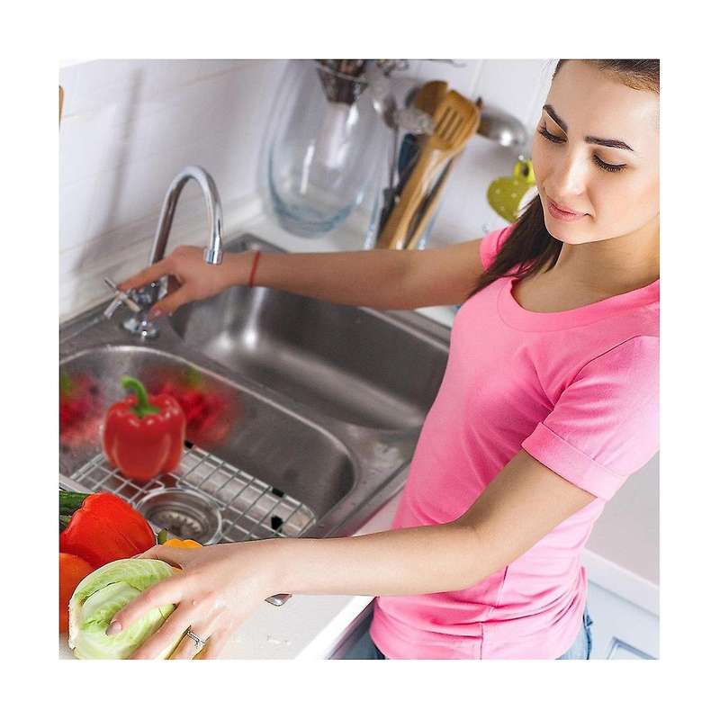 2pcs Sink Protectors for Kitchen Stainless Steel Sink Grid for Bottom Of Sink Bottom Grid Drainage R