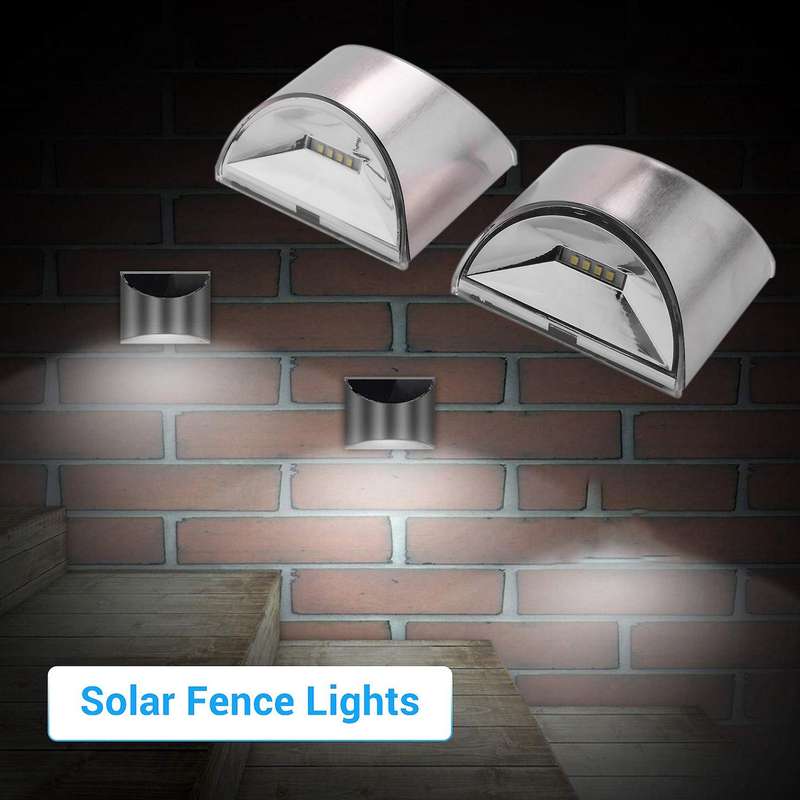 2pcs Solar Light Outdoor Wall Sconce Garden Waterproof Lamp for House Front Door Outside Patio Fenc