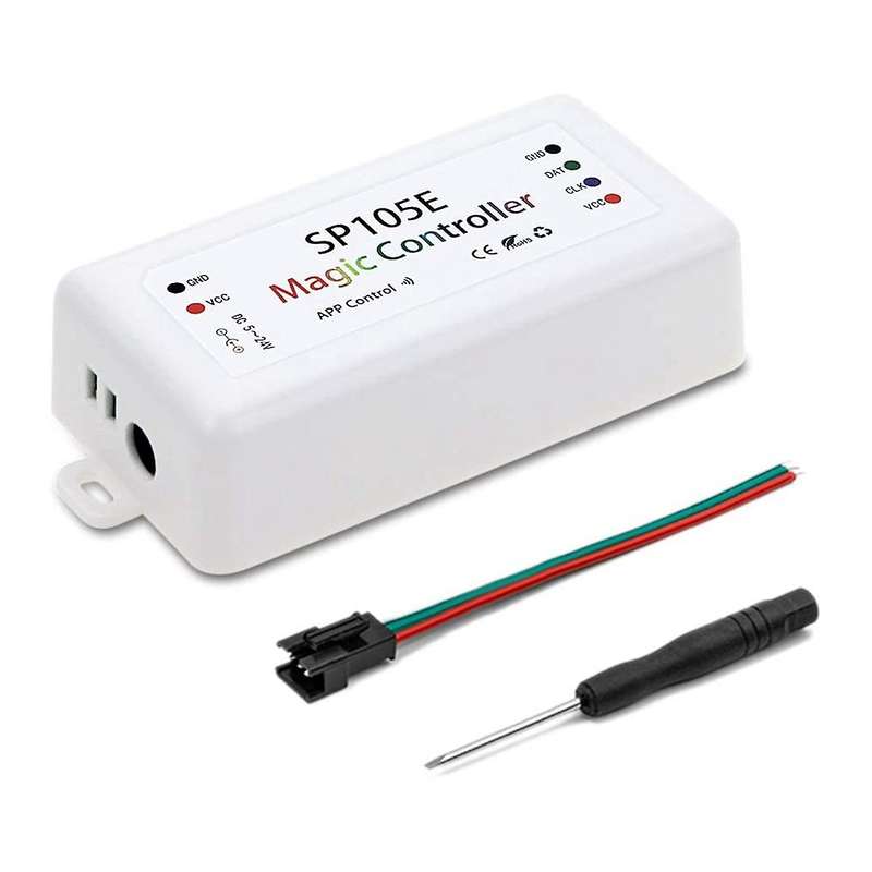 2Pcs SP105E Light Strip Controller Mobile Phone Smart Bluetooth Color Controller LED Full Color Cont