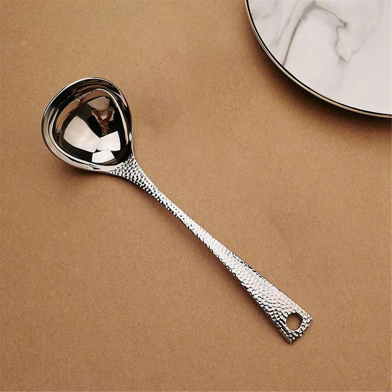 2Pcs Soup Ladles Filtering Ladle Soup Colander Strainer Scoop Skimmer Slotted Spoon Long Handle Stai