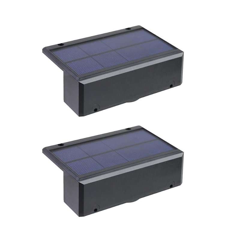 2pcs Solar Wall Light Sunlight Garden Fence Lamp Led Waterproof Solar Stair and Down Courtyard Stre