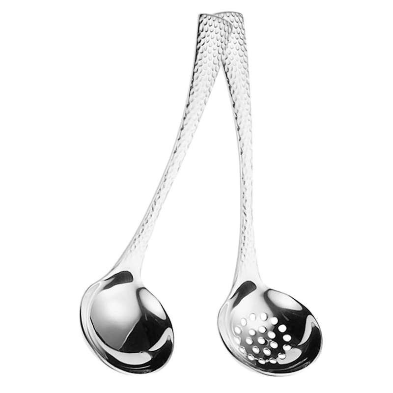 2pcs Soup Ladles Filtering Ladle Soup Colander Strainer Scoop Soup Spoon Serving Spoons Skimmer Cook