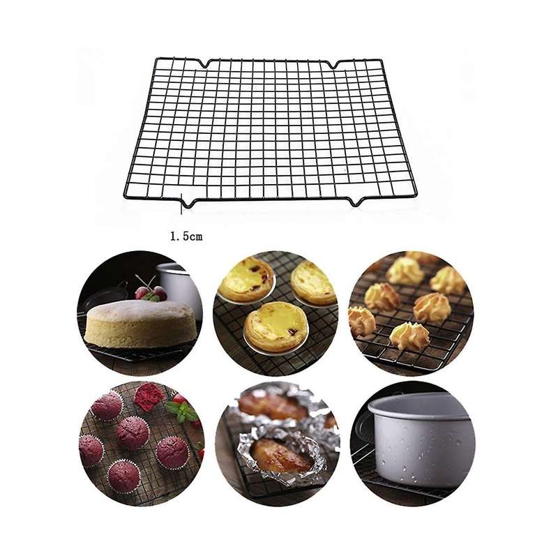 2pcs Stainless Steel Cooling Rack Fits Baking Pan, Heavy Duty, Oven Safe for Roasting Cooking Grill