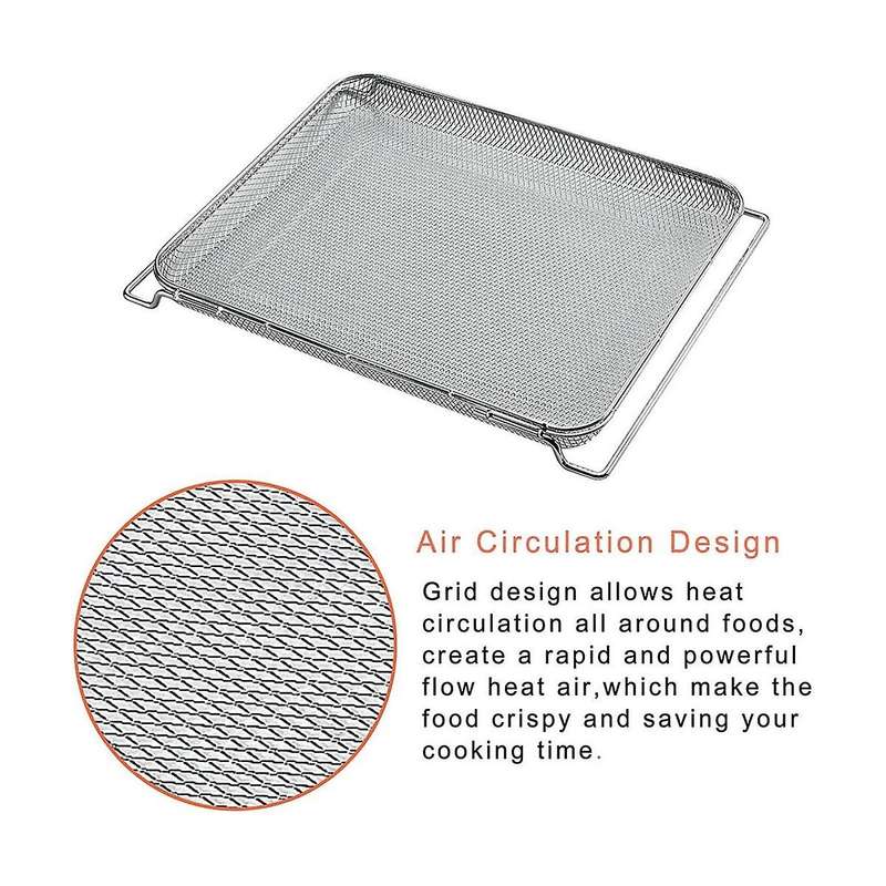 2pcs Stainless Steel Basket Replacement for Ninja Foodi Dt251/dt201 Oven