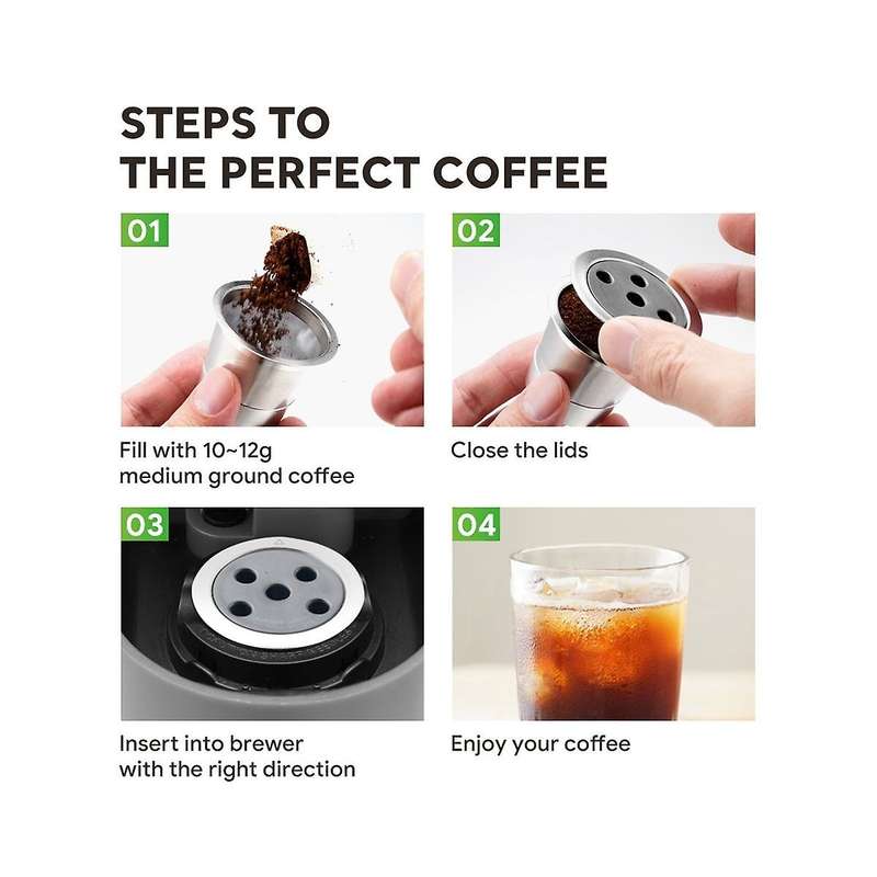 2pcs Stainless Steel Reusable K Cups for K , K Plus with Multistream Technology