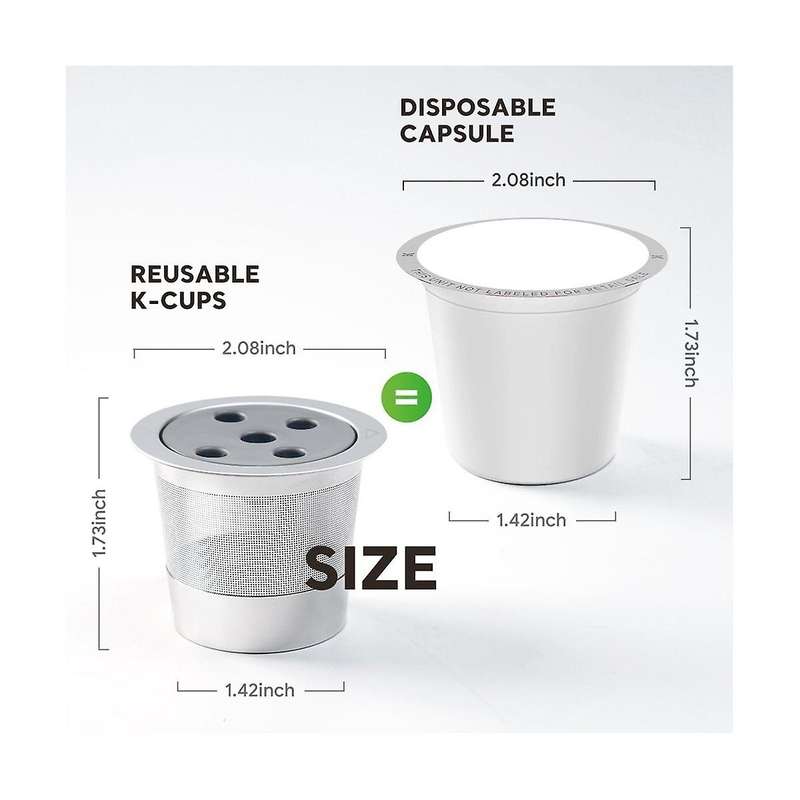 2pcs Stainless Steel Reusable K Cups for K , K Plus with Multistream Technology