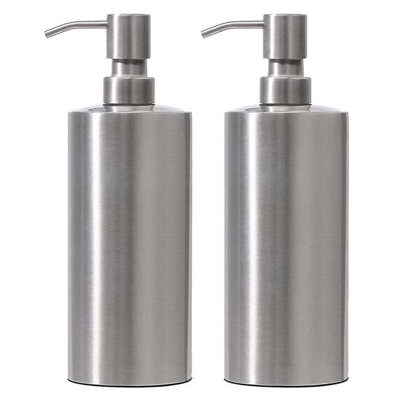 2pcs Stainless Steel Countertop Soap Dispenser - Rust and Leak Proof Liquid Pump for Kitchen Sink 5