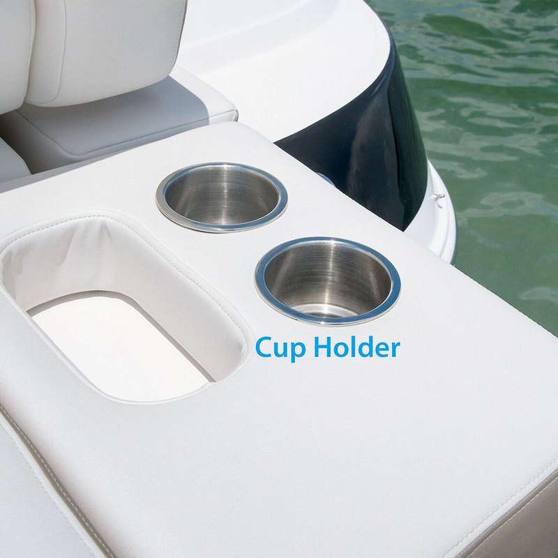 2Pcs Stainless Steel Cup Drink Holders for Marine Boat Car Truck RV W Drain