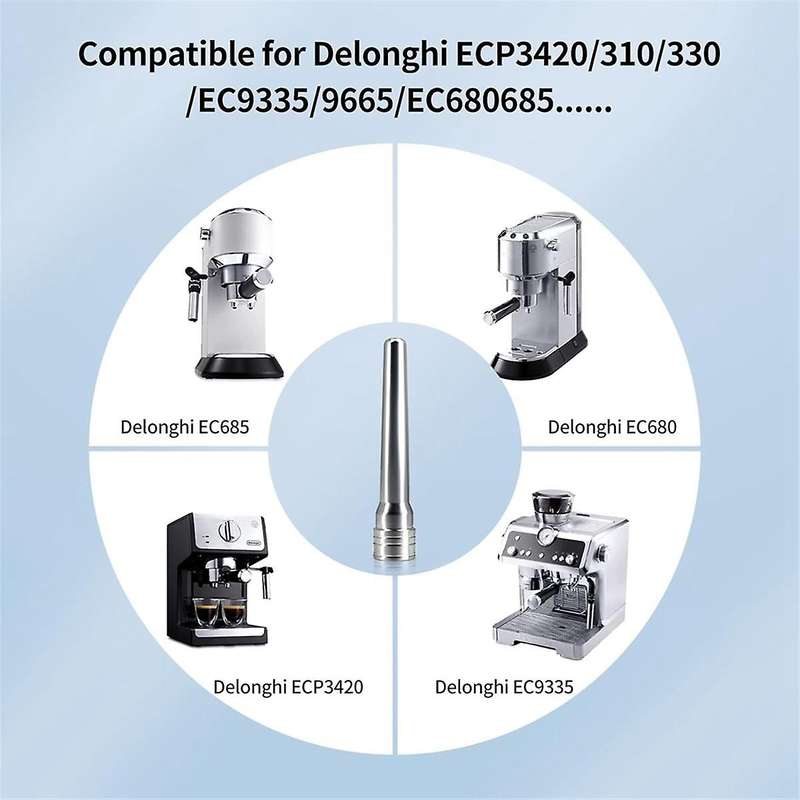 2Pcs Steam Nozzle Tip Spout for Dedica EC680/EC685, EC9335, ECP3420, ECO310, Milk Foam Inner Tube