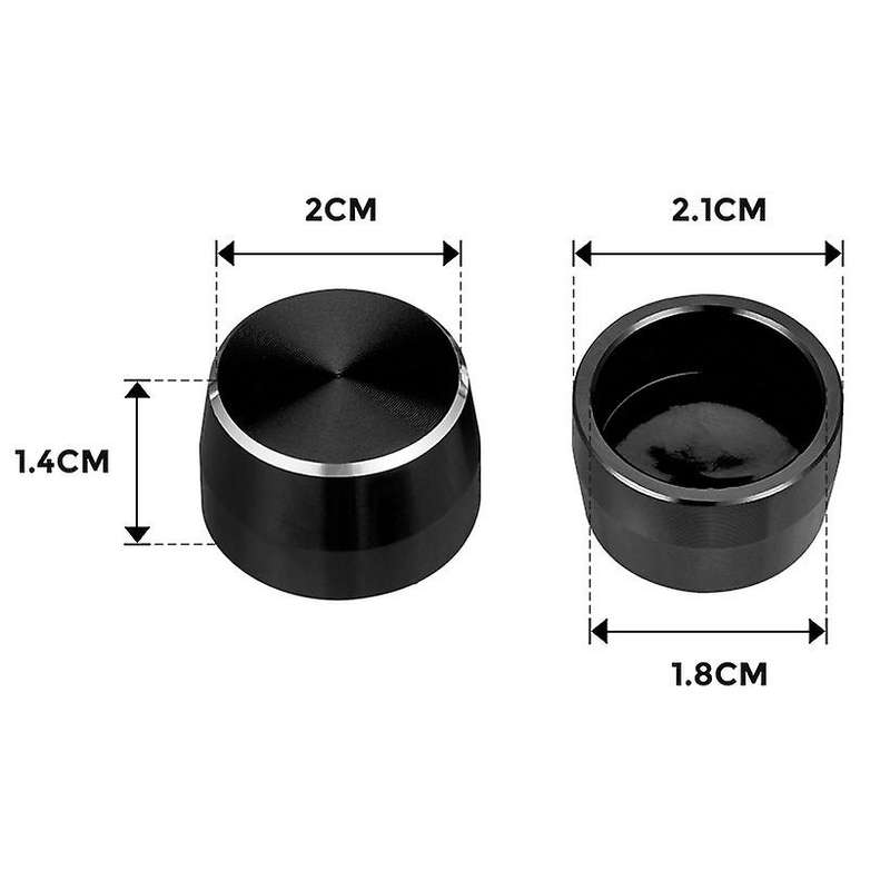 2Pcs Steel Dial Lamp Switch Cover for Smart Fortwo 451 2009-2014 Car Wiper Cap Decorative Car Stylin
