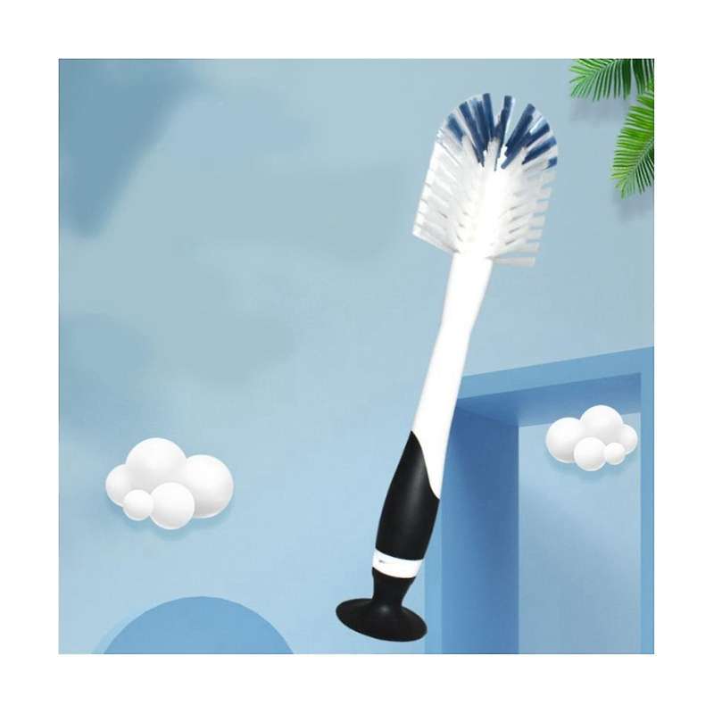 2pcs Sucker Bottle Brush Nipple Brush Multi- Washing Cup Brush Vertical Suction Cup Brush