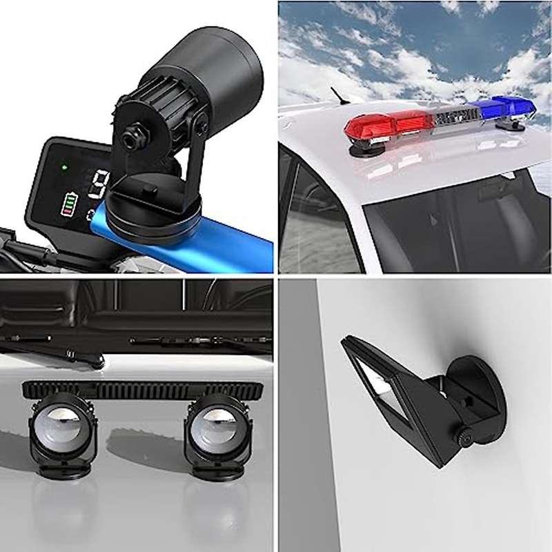 2pcs Strong Rubber Coated Mounting Magnets, 65lbs, Magnetic Assembly Base for Light Strips and Addit