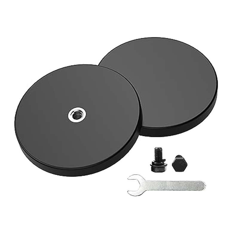 2pcs Strong Rubber Coated Mounting Magnets, 65lbs, Magnetic Assembly Base for Light Strips and Addi