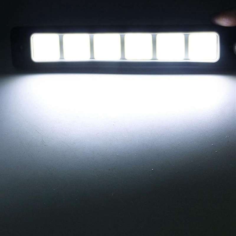 2pcs Super Led Daytime Running Lights Car Driving Fog Lamp Waterproof Flexible Drl Cob 190x35mm 12v