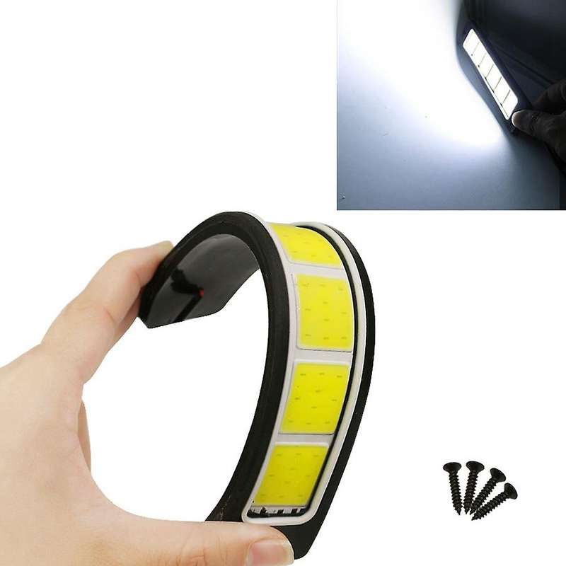 2pcs Super Led Daytime Running Lights Car Driving Fog Lamp Waterproof Flexible Drl Cob 190x35mm 12v