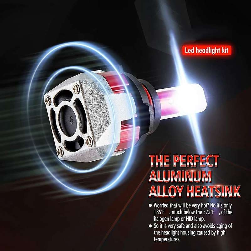 2Pcs Super Bright F6 Car 12000Lm Csp Car Headlights Led Headlights for High/Low Beam Headlights Fog