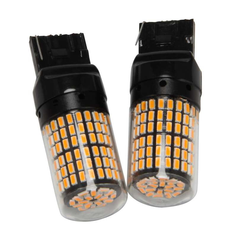 2Pcs Super Canbus T20 7440 W21W Wy21W 144-Smd Reverse Light Turn Signal Light Error Free No Flash T