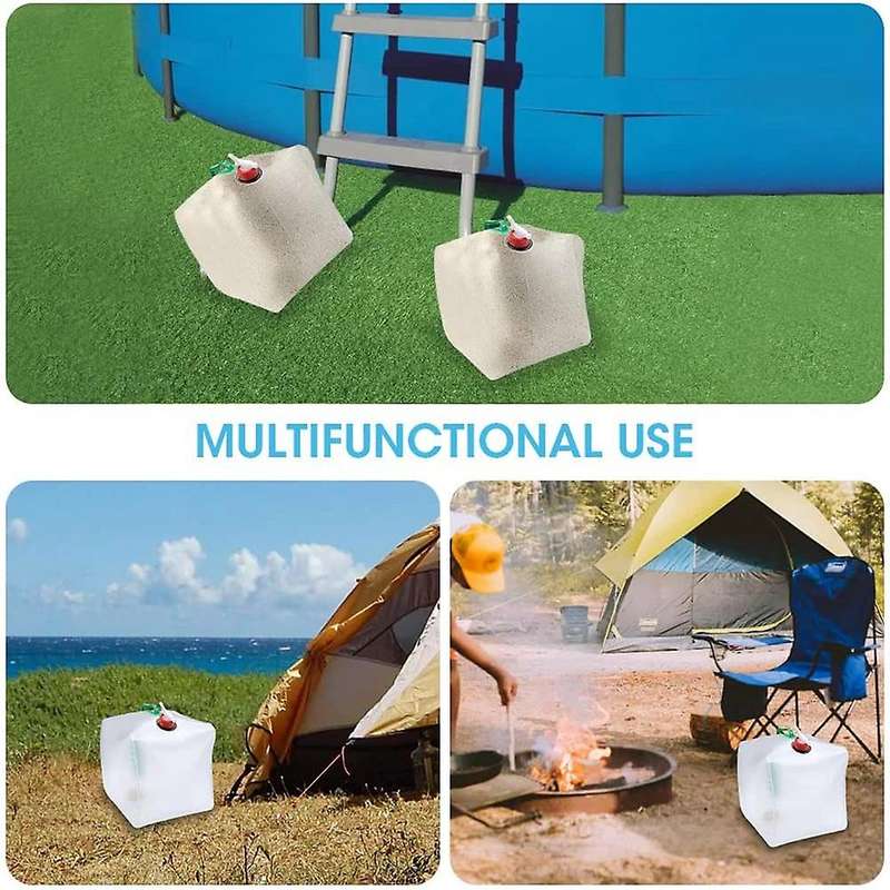 2Pcs Swimming Pool Ladder Weights 20L Universal Pool Step Weights Sand Bags Fillable Anchor Bag Cont