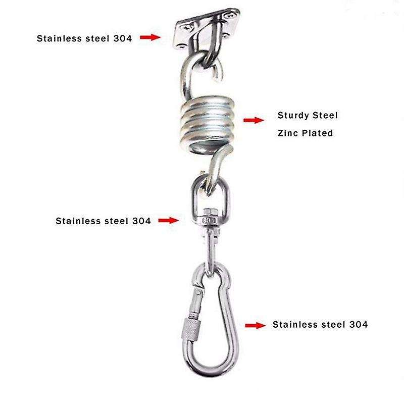 2pcs Swivel Hooks for Hammock Swing Chairs Stainless Steel Hanging Accessories Kit for Ceiling/indo