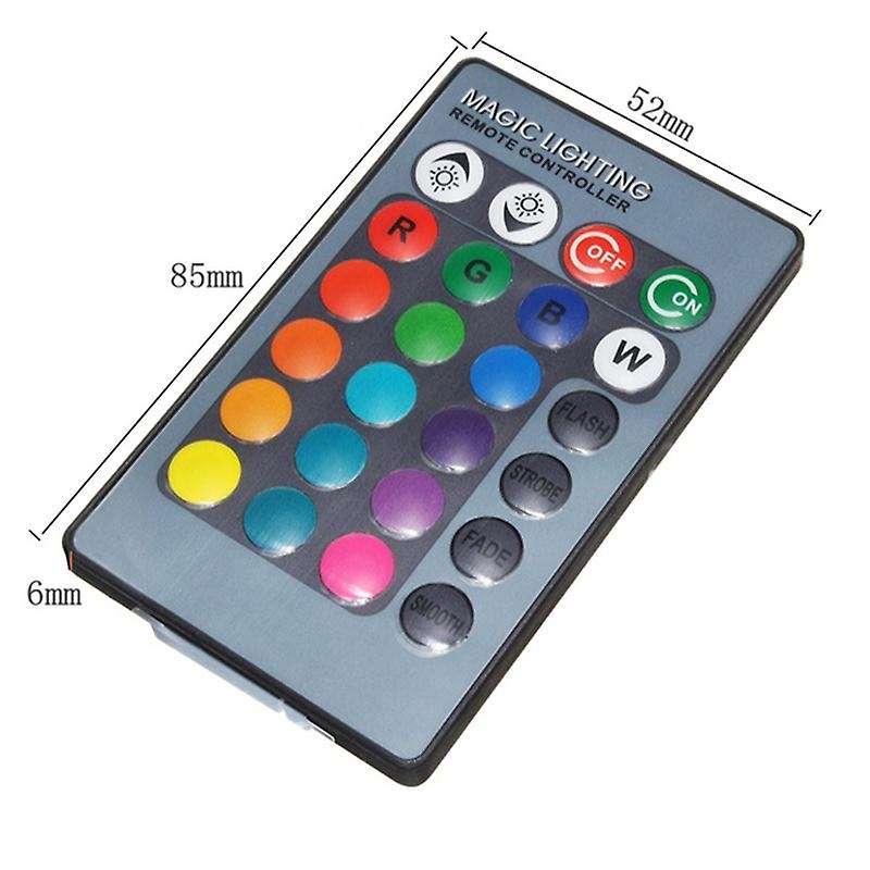2pcs T10 W5W LED RGB Remote Control Lights Indicator Bulb Car Interior Wedge Side