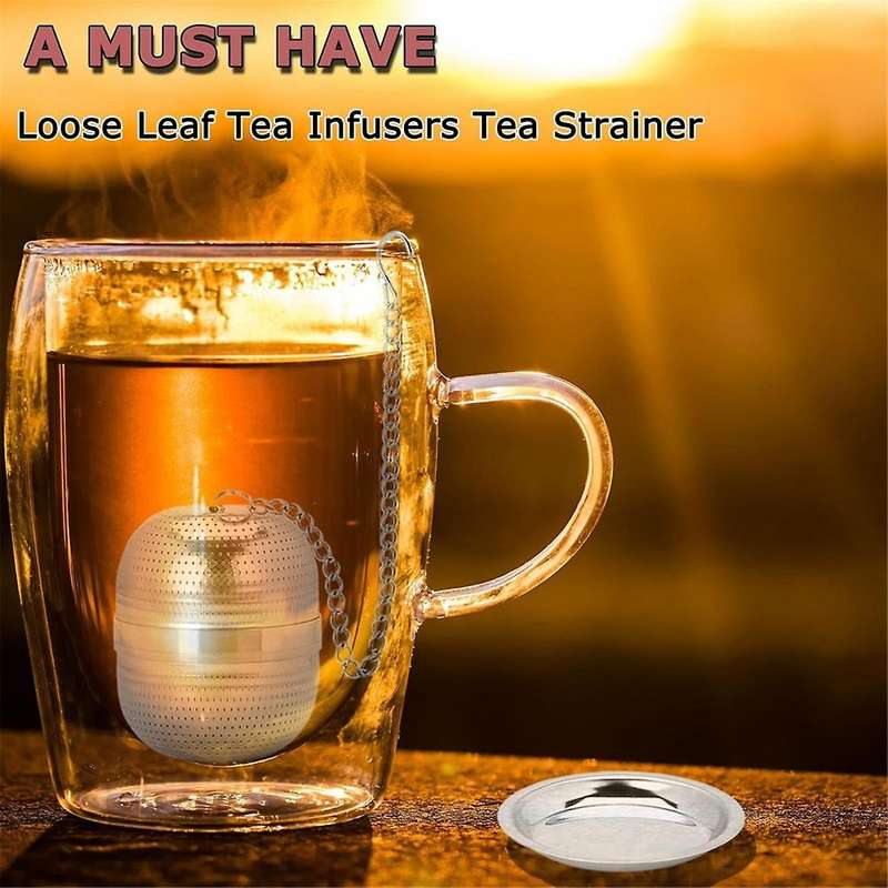 2Pcs Tea Infuser, Stainless Steel Tea Strainer, Ball Mesh Tea Strainer, for Tea, Spices and Most Cup