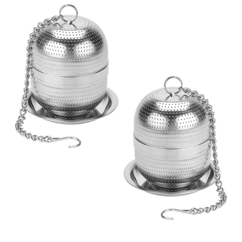 2Pcs Tea Infuser, Stainless Steel Tea Strainer, Ball Mesh Tea Strainer, for Tea, Spices and Most Cup