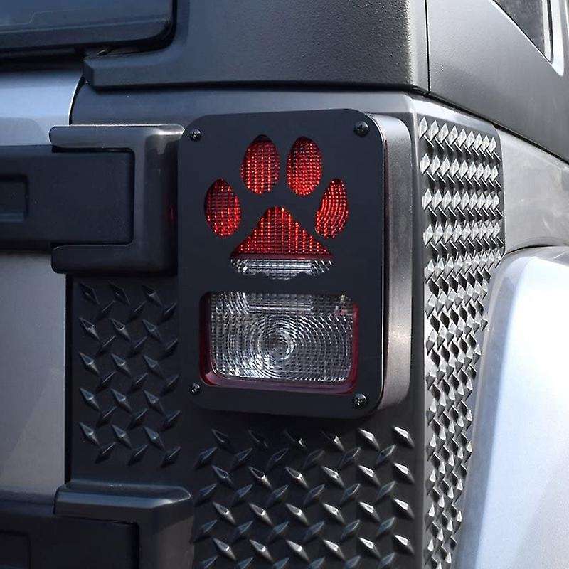 2Pcs Tail Light Cover Guard" Dog " for 2007-2018 Wrangler JK Unlimited Taillights- Pair