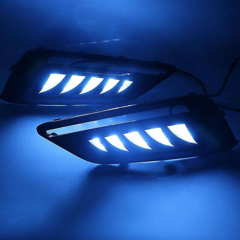2Pcs Three Functions Car LED Daytime Running Lights Fog Lamp for MG6 2017-2018
