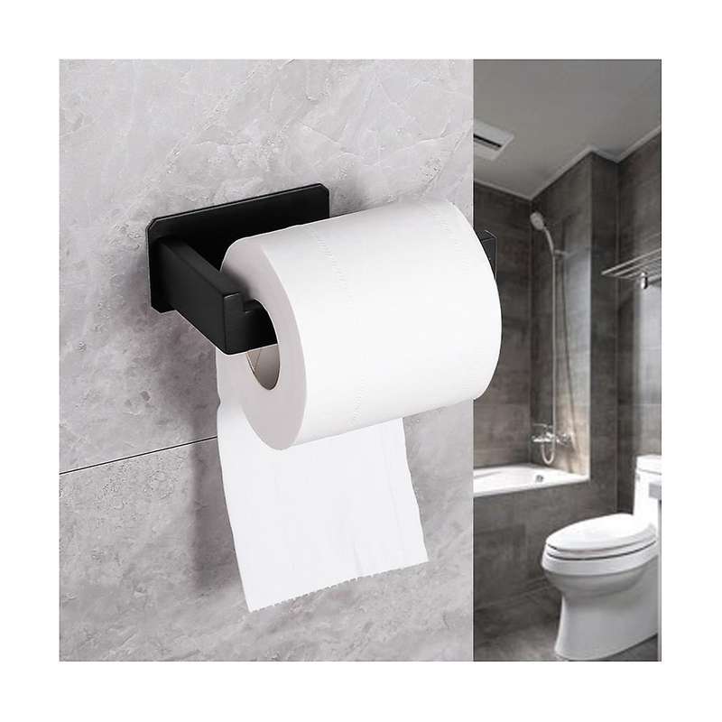 2pcs Toilet Paper Holder No Drilling Self-adhesive Stainless Steel Holder Holder Paper Holder