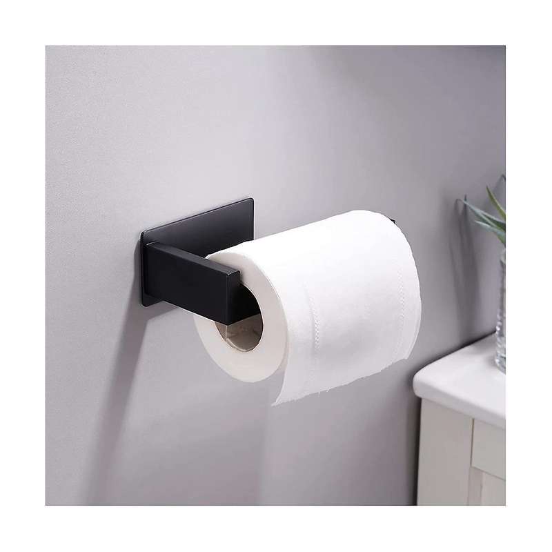 2pcs Toilet Paper Holder No Drilling Self-adhesive Stainless Steel Holder Holder Paper Holder
