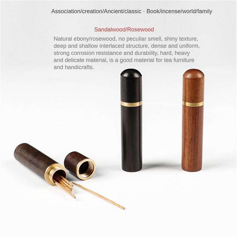 2Pcs Toothpick Bucket Wood Toothpick Holder Bucket Toothpick Container Mini Storage Box Handmade Gif