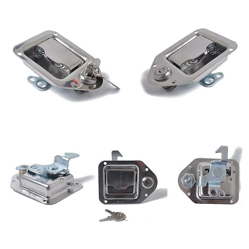 2PCS Trailer Tool Box Lock Heavy-Duty Anti-Theft Paddle Locks Door Paddle Handle Latch for RV Truck