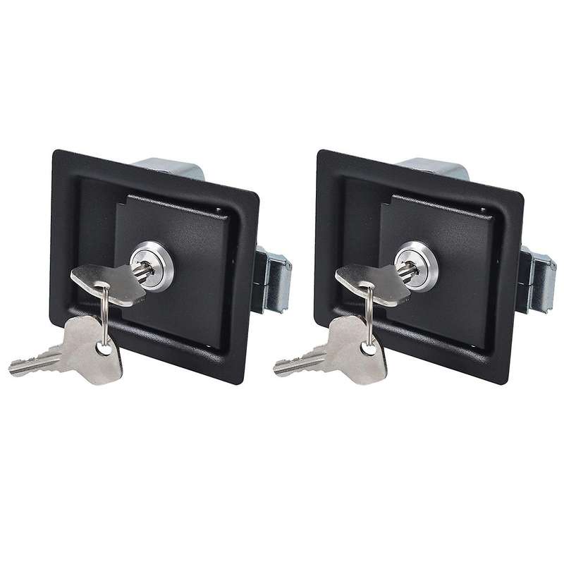 2PCS Trailer Tool Box Locks Door Paddle Handle Latch Anti-Theft Paddle Locks for RV Camper Truck Tr