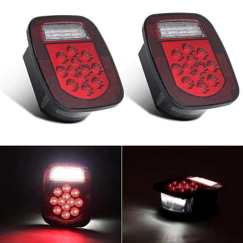 2PCS Truck Tail Light 12V 39 LED Trailer Brake Light LED Signal Light for Truck, Trailer, Boat, , SU