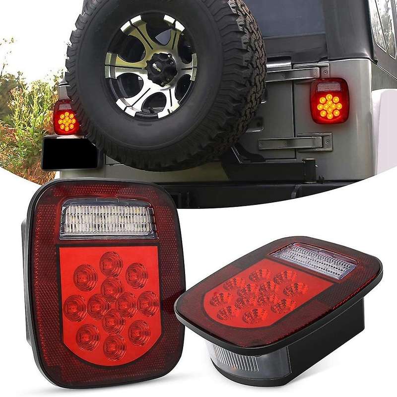 2PCS Truck Tail Light 12V 39 LED Trailer Brake Light LED Signal Light for Truck, Trailer, Boat, , SU