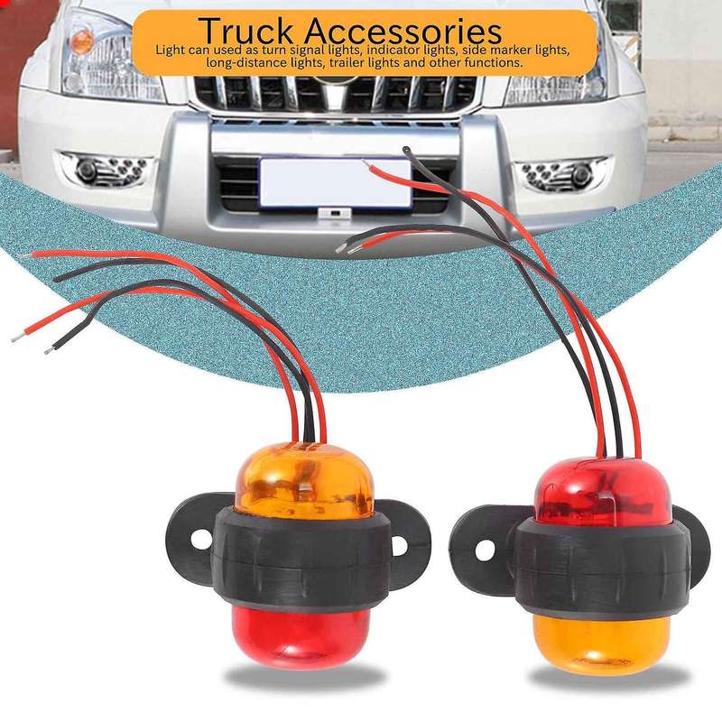 2pcs Truck Trailer Led Lamps 24v Car Side Marker Lights Warning Signal Side Marker Light