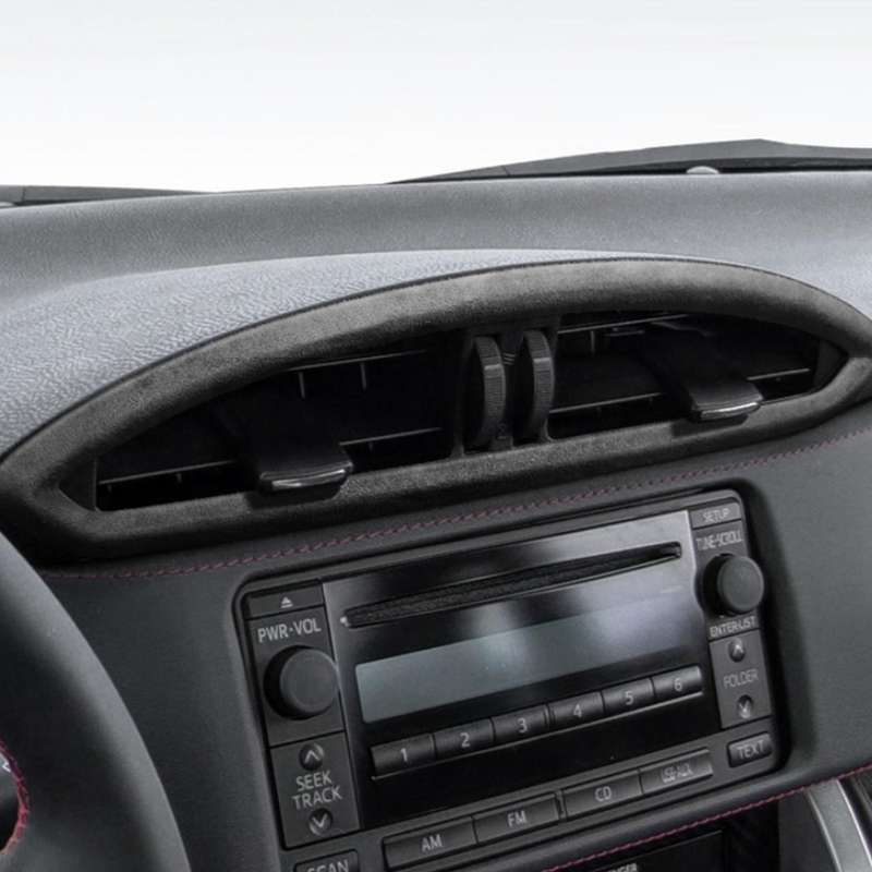 2Pcs Turn Fur Car Central Control Air Outlet Panel ABS Cover Auto Sticker for BRZ 86 2013-2020 Gray