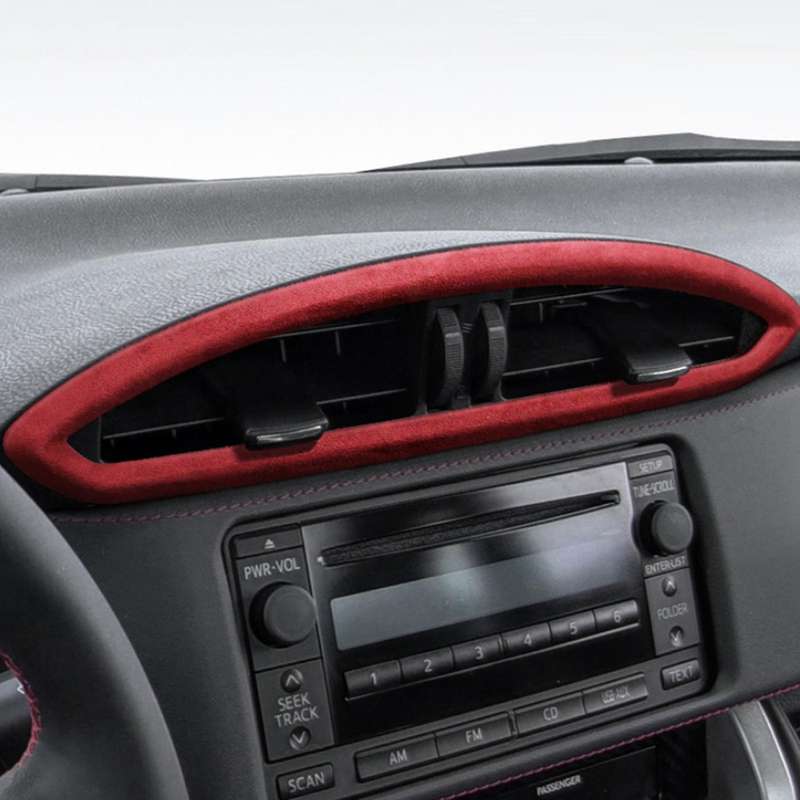 2Pcs Turn Fur Car Central Control Air Outlet Panel ABS Cover Auto Sticker for BRZ 86 2013-2020 Red