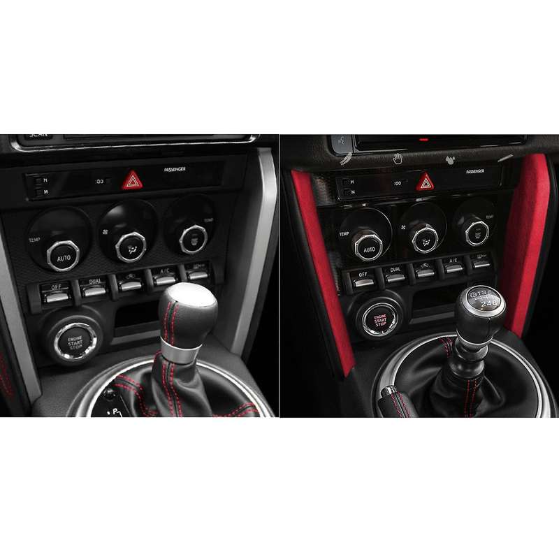 2Pcs Turn Fur Car Control Central Control Decoration ABS Cover Auto Sticker for BRZ 86 2013-2020 Red