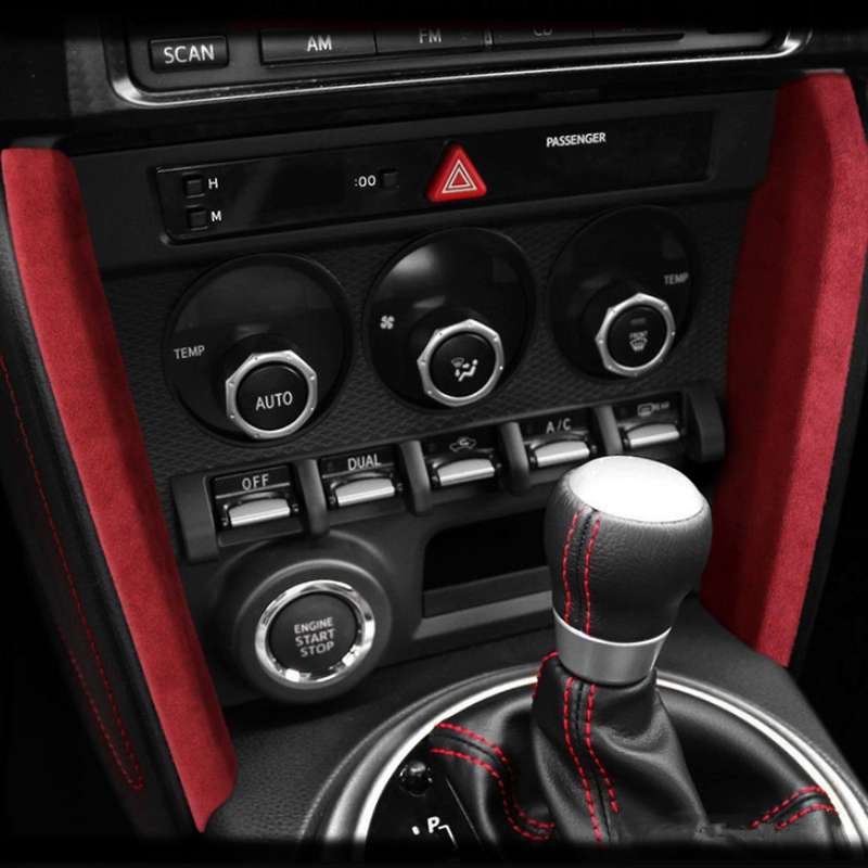 2Pcs Turn Fur Car Control Central Control Decoration ABS Cover Auto Sticker for BRZ 86 2013-2020 Red