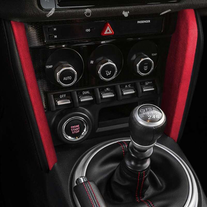 2Pcs Turn Fur Car Control Central Control Decoration ABS Cover Auto Sticker for BRZ 86 2013-2020 Red