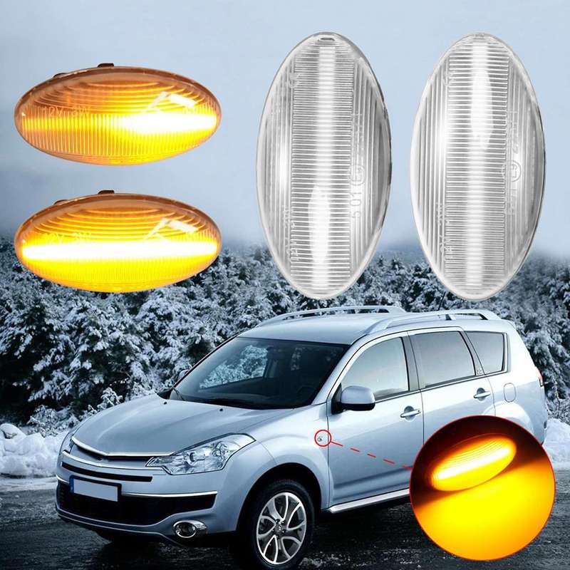 2Pcs Turn Signals Light Water Blinker Led Side Marker Light for II 2014 2015 2016 2017 2018 2019
