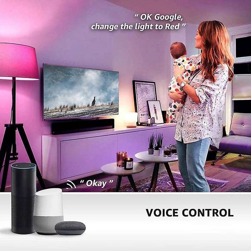 2Pcs Tuya Smart Wifi Light Bulb BR30 Dimmable, E27 850Lm RGB 2700K to 6500K 9W Lamp Works with Alexa