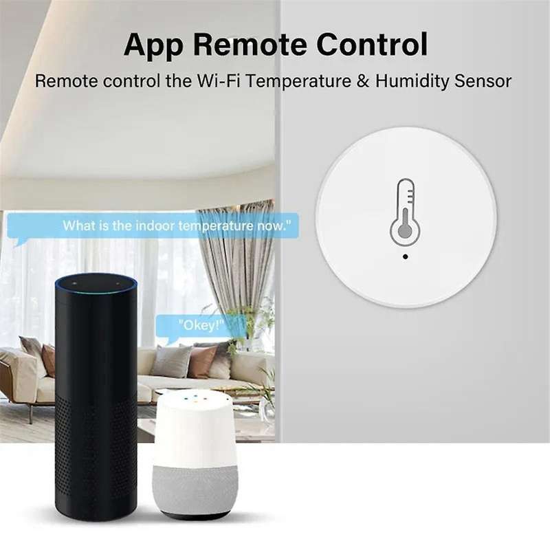 2PCS Tuya ZigBee Smart Temperature and Humidity Sensor Work with Alexa Home Smart Life App Control