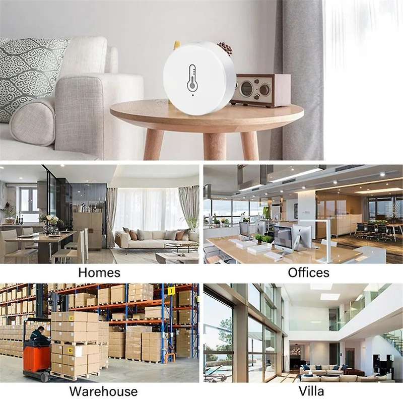 2PCS Tuya ZigBee Smart Temperature and Humidity Sensor Work with Alexa Home Smart Life App Control