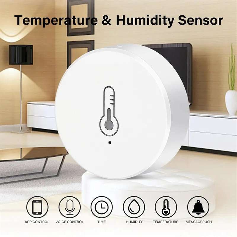 2PCS Tuya ZigBee Smart Temperature and Humidity Sensor Work with Alexa Home Smart Life App Control
