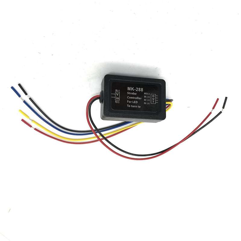 2Pcs Universal 12V -288 Flash Strobe Controller Flasher Module for 3 LED Dynamic Turning Light Taill