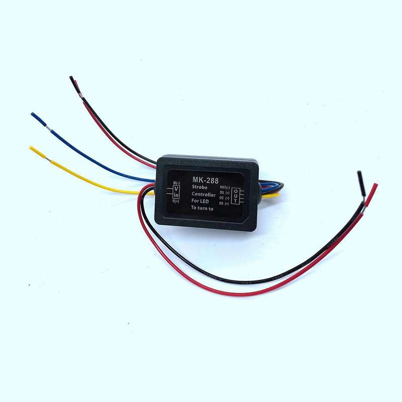 2Pcs Universal 12V -288 Flash Strobe Controller Flasher Module for 3 LED Dynamic Turning Light Taill