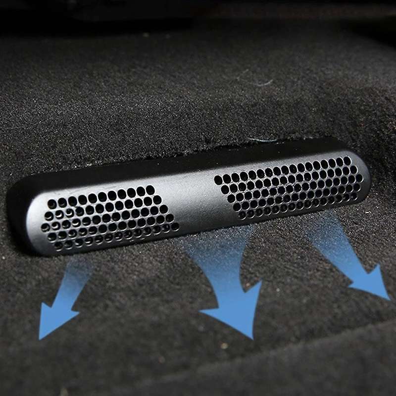 2Pcs Under Seat Auto Car Air Outlet Cover Protective Grille Conditioning Vent Dustproof Trim Interio